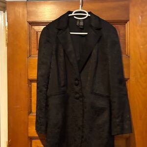 BISOU BISOU Patterned Silk Tuxedo Blazer